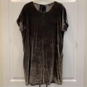 Madewell Gray Velour Dress